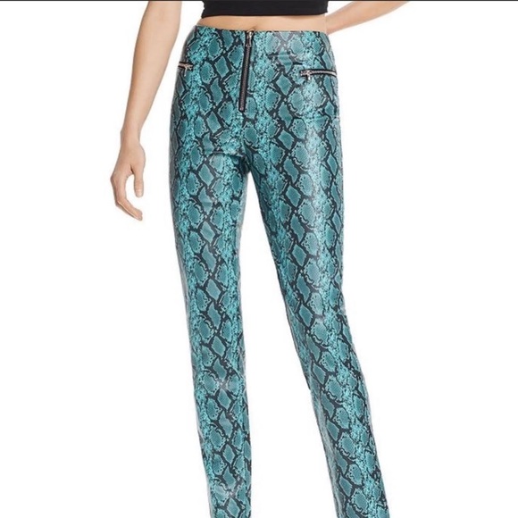 Tiger Mist Pearl Snakeskin Leather Pants - Picture 6 of 6